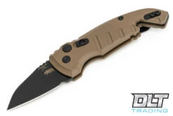Hogue A01 Microswitch CA Wharncliffe - FDE Aluminum - Black Blade - Bottle Opener