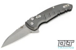 Hogue X1 Microflip Wharncliffe - Grey Aluminum - Tumbled Blade