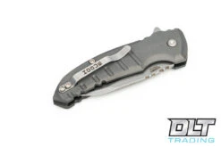 Hogue X1 Microflip Wharncliffe - Grey Aluminum - Tumbled Blade -Hogue Knife Shop hogue knives 810391 17107.1628688496