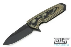 Hogue EX-02 Flipper Spear Point - G-Mascus Green G-10 - Black Blade