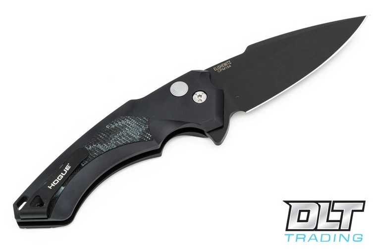 Hogue X5 Flipper 4" Spear Point - Black Aluminum - G-Mascus Black Inlay - Black Blade 2 Hogue X5 Flipper 4" Spear Point - Black Aluminum - G-Mascus Black Inlay - Black Blade - Image 2