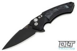Hogue X5 Flipper 3.5" Spear Point - Black Aluminum - G-Mascus Black Inlay - Black Blade