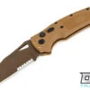 Hogue SIG K320A M17/M18 Tanto - Coyote Tan Polymer - Partially Serrated - Coyote Tan Bla…