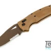 Hogue SIG K320 M17/M18 Drop Point - Coyote Tan Polymer - Partially Serrated - Coyote Tan…