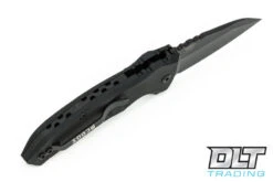 Hogue A01 Microswitch Wharncliffe - Black Aluminum - Black Blade -Hogue Knife Shop hogue knives 827243 57204.1630090333