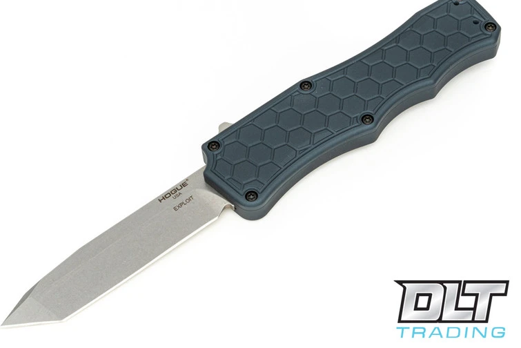 Hogue Exploit Tanto - Grey Aluminum - Tumbled Blade 1 Hogue Exploit Tanto - Grey Aluminum - Tumbled Blade