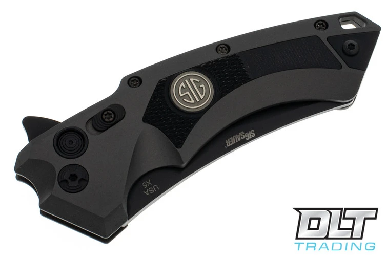 Hogue SIG X5 Tactical Flipper 3.5" Wharncliffe - Grey Aluminum - Black G-10 Inlay - Blac… 3 Hogue SIG X5 Tactical Flipper 3.5" Wharncliffe - Grey Aluminum - Black G-10 Inlay - Blac… - Image 3